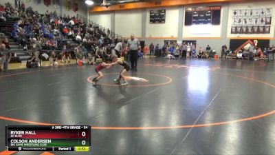 54 lbs Round 4 - Colson Andersen, Big Game Wrestling Club vs Ryker Hall, DC Elite