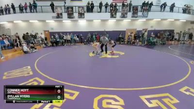 91 lbs Semifinal - Dyllan Myers, Thermopolis vs Conner Hoyt, Greybull MS