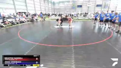 182 lbs Round 1 (8 Team) - Braxton Waddell, Team Colorado vs Owen Griesbach, Wisconsin Blue