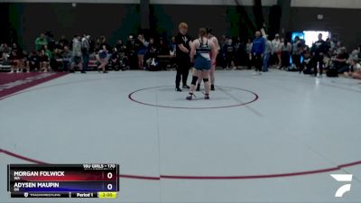 170 lbs Quarterfinal - Morgan Folwick, WA vs Adysen Maupin, OR