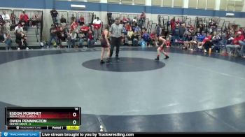 78 lbs Round 3 (4 Team) - Owen Pennington, Center Grove vs Esdon Morphet, Indian Creek (large)