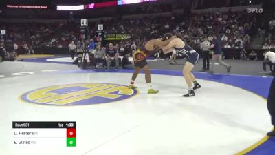 285 lbs Semifinal - Daniel Herrera, Palm Desert (SS) vs Evan Glines, Vista Del Lago (SJ)