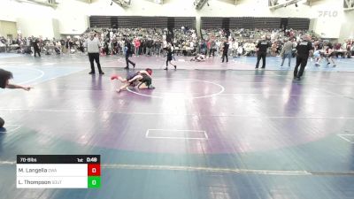 70-B lbs Consi Of 8 #1 - Matthieu Langella, Diesel Wrestling Academy vs Lucas Thompson, South Plainfield