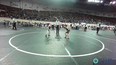 46 lbs Round Of 16 - Kason Baxter, Poteau Youth Wrestling Academy vs Sofie Mcnatt, HURRICANE WRESTLING ACADEMY