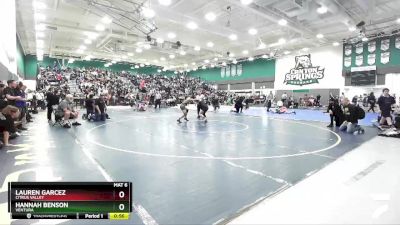 111 lbs Cons. Round 1 - Lauren Garcez, Citrus Valley vs Hannah Benson, Ventura