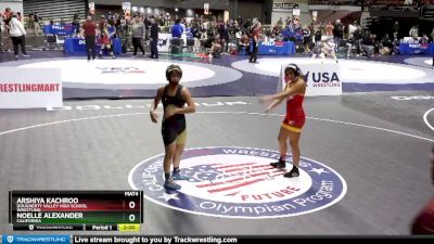 132 lbs Champ. Round 1 - Noelle Alexander, California vs Arshiya Kachroo, Dougherty Valley High School Wrestling