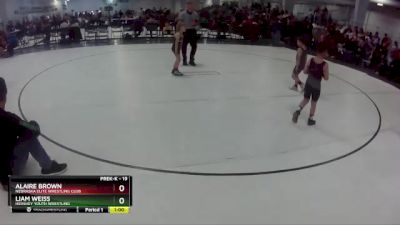 19 lbs Semifinal - Alaire Brown, Nebraska Elite Wrestling Club vs Liam Weiss, Hershey Youth Wrestling