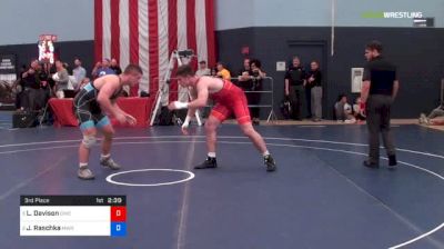 92 kg 3rd Place - Lucas Davison, Chicago RTC vs Jacob Raschka, Missouri Wrestling Regional Training Center