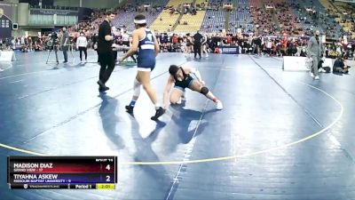 143 lbs Semis & 3rd Wb (16 Team) - Tiyahna Askew, Missouri Baptist University vs Madison Diaz, Grand View