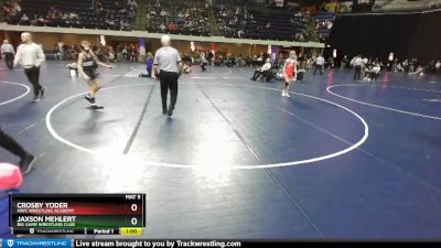 95 lbs Cons. Round 4 - Crosby Yoder, MWC Wrestling Academy vs Jaxson Mehlert, Big Game Wrestling Club