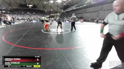 1A 152 lbs Semifinal - Jermiah Zuniga, Toppenish vs Hugh Wheeler, Cashmere