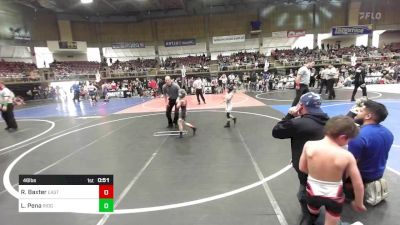 46 lbs Quarterfinal - Rowdy Baxter, Eastside United vs Leonardo Pena, Ridge WC