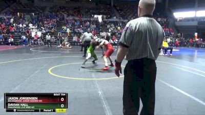 126 lbs Cons. Round 5 - Jaxon Jorgensen, Bolingbrook Junior Raiders WC vs Davian Hall, Englewood Live Wire WC