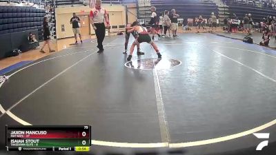 75 lbs Quarterfinals (8 Team) - Isaiah Stout, Takedown Elite vs Jaxon Mancuso, Mat Rats