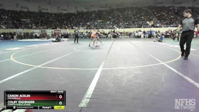 5A-120 lbs Quarterfinal - Colby Eighinger, Coweta Public School vs Canon Acklin, Collinsville