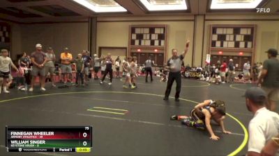 75 lbs Quarterfinals (8 Team) - Finnegan Wheeler, Armory Athletics vs William Singer, Keystone Krush