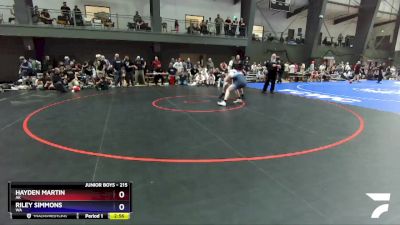 215 lbs Champ. Round 2 - Hayden Martin, AK vs Riley Simmons, WA