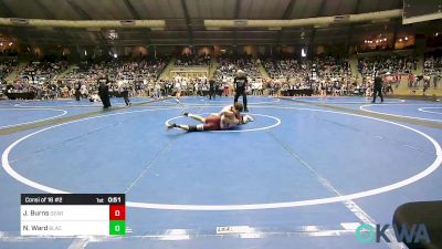 140 lbs Consi Of 16 #2 - Jackson Burns, Geary Youth Wrestling vs Neely Ward, Blackwell Wrestling Club