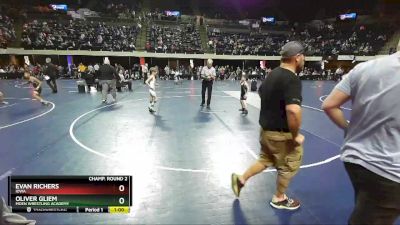 67 lbs Champ. Round 2 - Oliver Gliem, Moen Wrestling Academy vs Evan Richers, Iowa