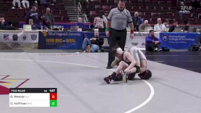 107 lbs First Round - Braiden Weaver, Altoona vs Dorian Hoffman, Wyoming Vly W