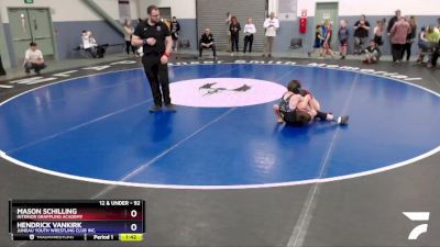 92 lbs Round 1 - Hendrick VanKirk, Juneau Youth Wrestling Club Inc. vs Mason Schilling, Interior Grappling Academy