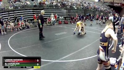 95 lbs Semis & 1st Wrestleback (8 Team) - Eli Samuelson, Kansas Cobra vs Landon Mathews, Nebraska Maize