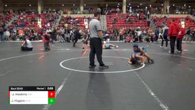 100 lbs Semifinal - Joseph Hawkins, Wichita Blue Knights vs Jaxson Higgins, Winfield Youth Wrestling Club