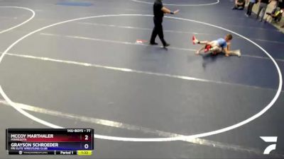 77 lbs Semifinal - McCoy Marthaler, Minnesota vs Grayson Schroeder, MN Elite Wrestling Club