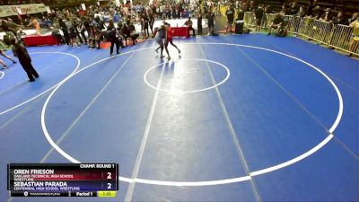 175 lbs Champ. Round 1 - Oren Frieson, Oakland Technical High School Wrestling vs Sebastian Parada, Centennial High School Wrestling