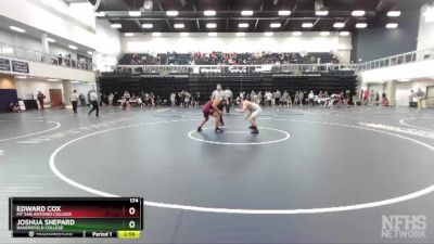 174 lbs Cons. Round 4 - Edward Cox, Mt San Antonio College vs Joshua Shepard, Bakersfield College