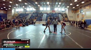 152 lbs Quarterfinals (8 Team) - Javier Lopez, Zephyrhills Christian vs Joe Castellone, First Baptist (Naples)