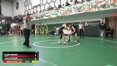 113 lbs Semifinal - Cole Schulke, Columbia (Columbia Station) vs Tyler Barnes, Delta