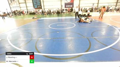 138 lbs Consi Of 32 #1 - Jackson Rowling, NC vs Matthew Mercado, NY