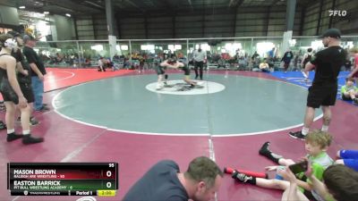 95 lbs Round 5 (6 Team) - Mason Brown, RALEIGH ARE WRESTLING vs Easton Barrick, PIT BULL WRESTLING ACADEMY