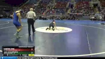 126 lbs Quarterfinals (8 Team) - Carter Zink, E1-West Fargo Sheyenne vs Sam Schlepuetz, W4-Jamestown