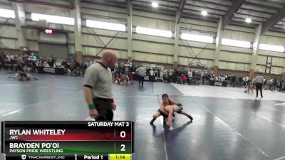 90 lbs Quarterfinal - Brayden Po`oi, Payson Pride Wrestling vs Rylan Whiteley, JWC