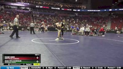 1A-132 lbs Cons. Round 2 - Zane Keim, Iowa Valley, Marengo vs Dan Mclaughlin, Sigourney-Keota