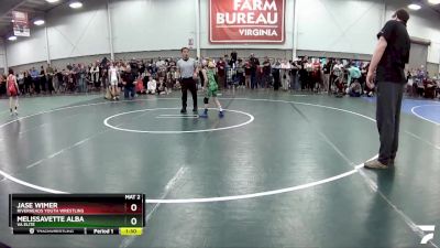 58 lbs Champ. Round 1 - Jase Wimer, Riverheads Youth Wrestling vs Melissavette Alba, VA Elite