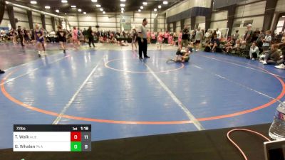 72 lbs Rr Rnd 5 - Tanner Walk, Team Alien Spaceship vs Garrett Whalen, PA Alliance Black