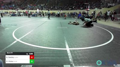 43 lbs Semifinal - Bronc Seeley, Cushing Tigers vs Roman Hicks, R.A.W.