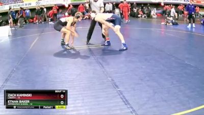 174 lbs Round 4 (8 Team) - Ethan Baker, Apprentice School vs Zach Kaminski, Liberty