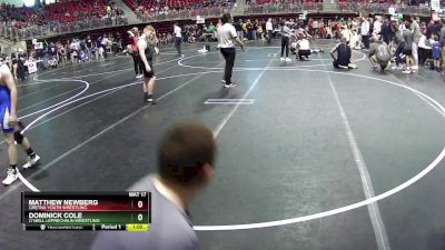 200 lbs Champ. Round 1 - Dominick Cole, O`Neill Leprechaun Wrestling vs Matthew Newberg, Gretna Youth Wrestling