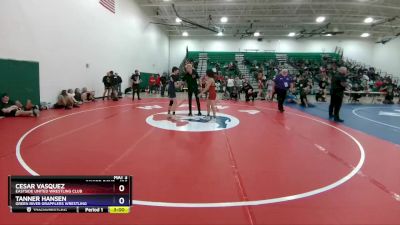 126 lbs Cons. Round 2 - Cesar Vasquez, Eastside United Wrestling Club vs Tanner Hansen, Green River Grapplers Wrestling