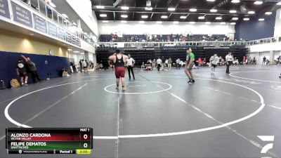 285 lbs Cons. Round 5 - Felipe DeMatos, Unattached vs Alonzo Cardona, Victor Valley