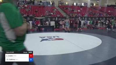 92 kg Cons 16 #2 - Lusiano Lopez, Oregon vs David Calkins, Delta Wrestling Club