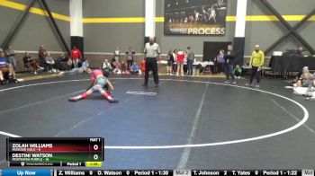 73 lbs Round 1 (4 Team) - Zolah Williams, Missouri Gold vs Destini Watson, FEWTeamIA Purple