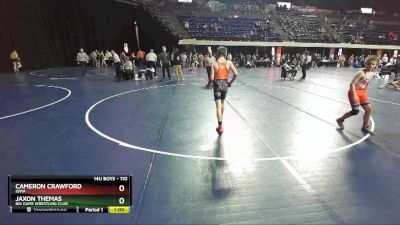 110 lbs Cons. Round 3 - Jaxon Themas, Big Game Wrestling Club vs Cameron Crawford, Iowa