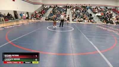 235 lbs Quarterfinal - Esther Peters, Allen Blue vs Cadence Demoe, Rockwall