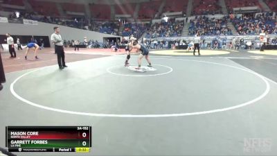 3A-152 lbs Cons. Round 3 - Mason Core, North Valley vs Garrett Forbes, La Pine