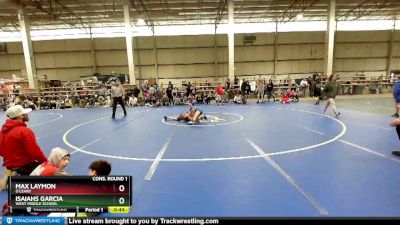 80 lbs Cons. Round 1 - Isaiahs Garcia, West Middle School vs Max Laymon, O`LEARY